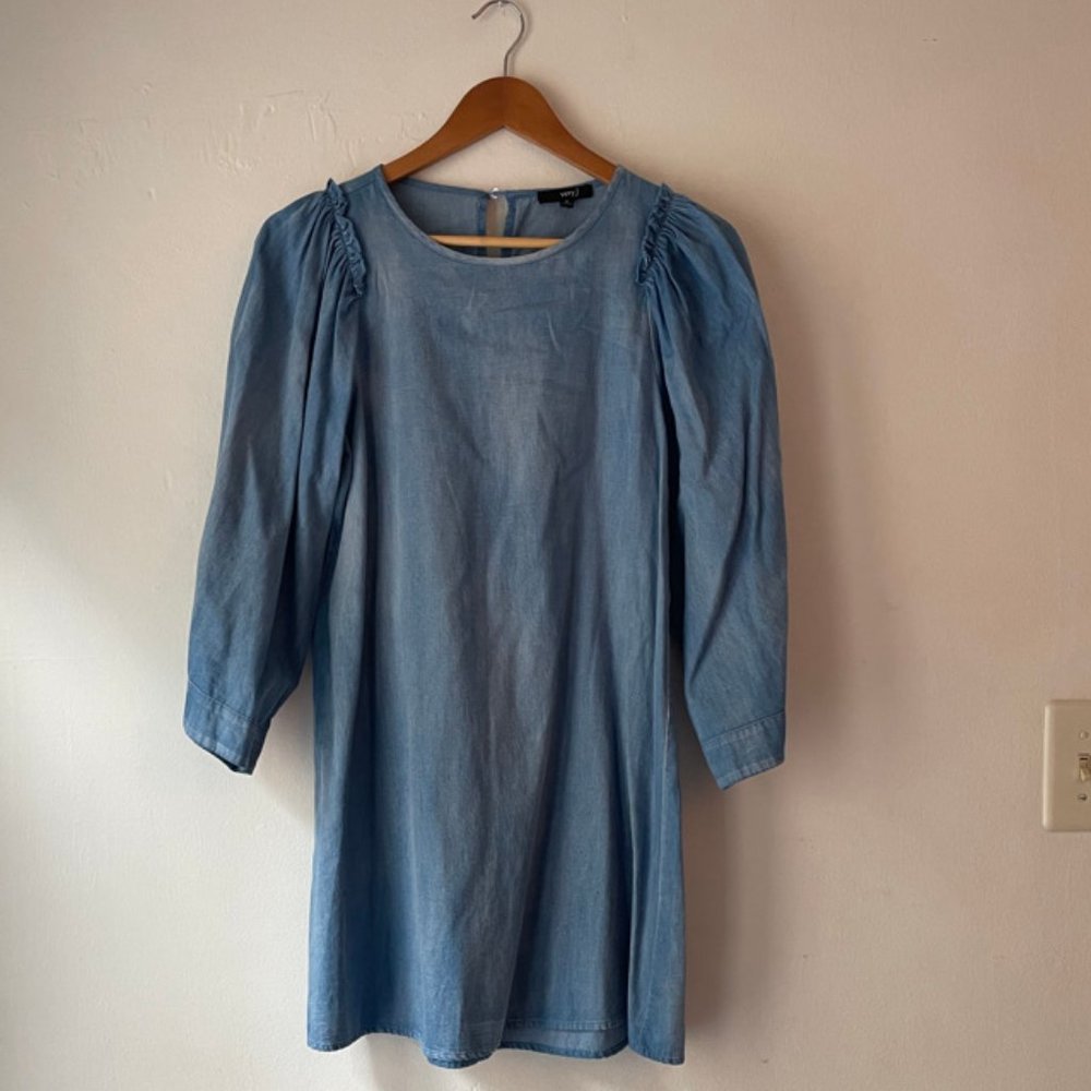 Very J - Cotton Denim Dress